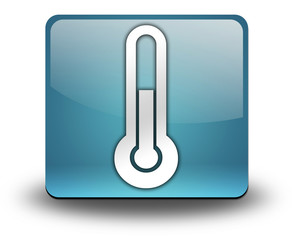 Light Blue 3D Effect Icon "Thermometer / Temperature"