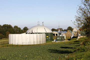 Fototapeta na wymiar biogas plant agriculture energy