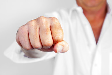 detail of male fist