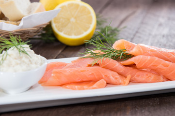 Portion of fresh Salmon