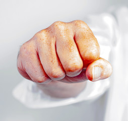 detail of male fist