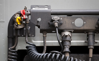 Industrial background with pneumatic unit