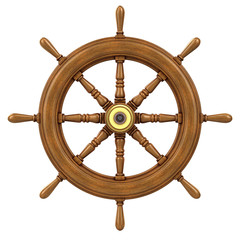 3d Ships Wheel front view