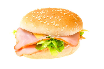 Freesh hamburger isolated on white background