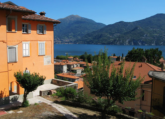 Menaggio town against famous Italian lake Como