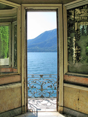 Romantic view to the lake Como, Italy
