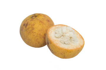 Santol fruit isolated on white background