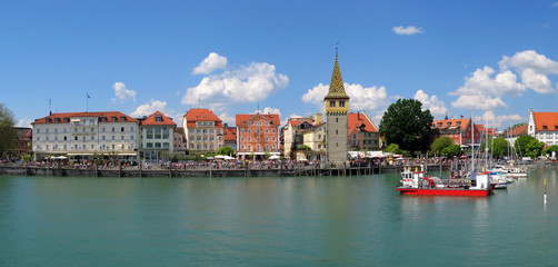 Obraz premium Port of Lindau island, Germany