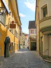 Old street of Lindau town, Germany