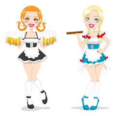 Beautiful Oktoberfest Waitresses
