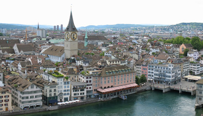 Fototapeta na wymiar Zurich downtown
