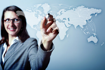 Internet concept of global technology