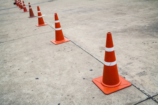 Line Of Traffic Cones