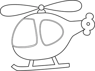 Tuinposter Speelgoed helikopter. Vector © ARNICA