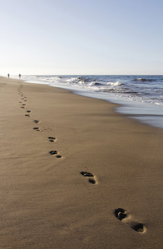 Die Spur am Strand