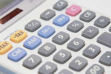 close up image of calculator