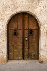 Old wooden door