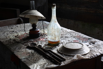 abandoned table