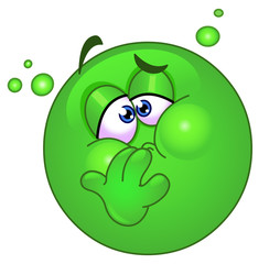 Nauseous emoticon