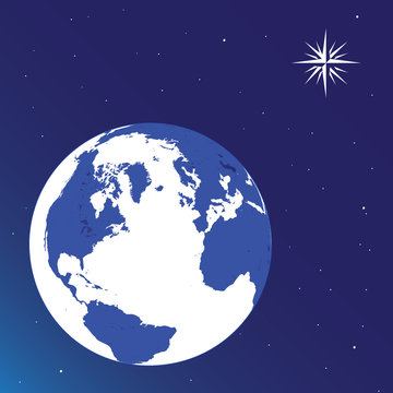 WEB ART DESIGN EARTH STAR SPACE FUTURE  VECTOR 100