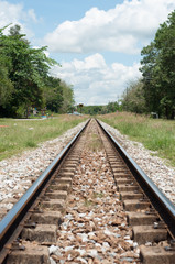 Obraz premium rail way in country side of thailand