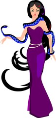 Woman with snake