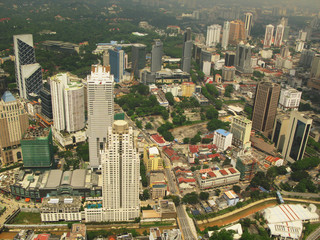 Obraz premium Aerial view of Kuala Lumpur