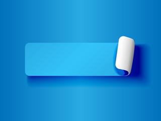 Peeling label blue on blue