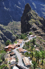 Fototapeta na wymiar Wioska Masca w górach Teneryfa, Wyspy Kanaryjskie