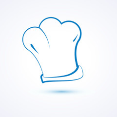 logo dessin, restaurant cuisinier toque - obrazy, fototapety, plakaty