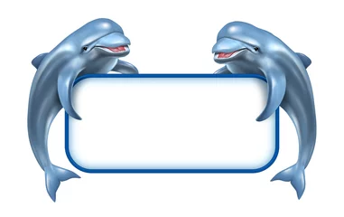 Abwaschbare Fototapete Delfine Delphin-Meereszeichen