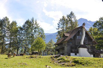 Obraz premium Swiss country house