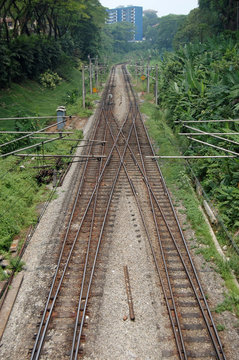 Railway line in Kuala Lumpur
