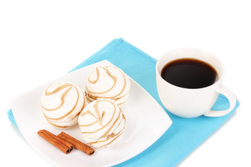 Air marshmallows isolated on white