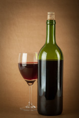 Wine Bottle and Glass
