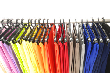 line of many colorful pants background