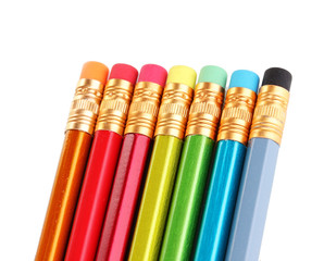 Lead pencils isolated on white