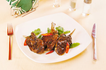 Lamb chop on the bone