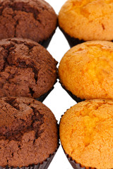 Fresh muffins close-up