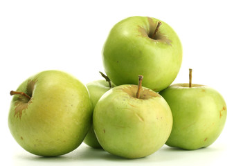 sweet apples, isolated on white