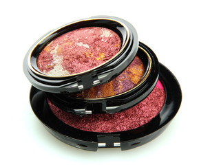 bright eye shadows, isolated on white