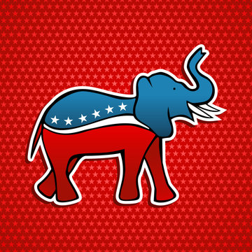 USA elections Republican party elephant emblem