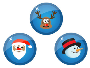 icons with Christmas characters