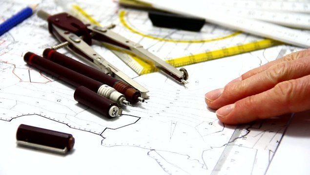 Man showing points on a map.