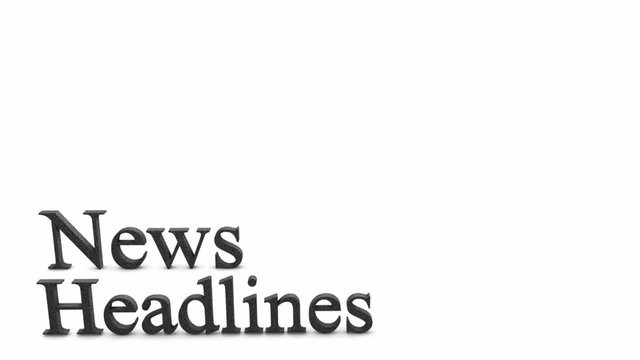 Simple News headlines graphic animation.