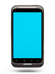 3D model of the smartphone isolated on the white