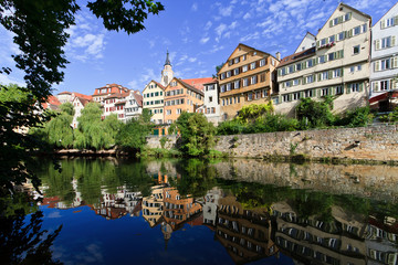 Fototapeta na wymiar Tübingen am Neckar, Niemcy, typowy widok