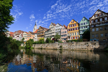 Fototapeta na wymiar Tuebingen am Neckar, Niemcy, typowy widok