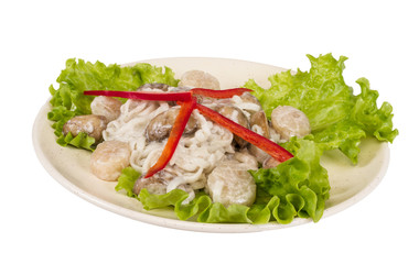 Popular Japanese Dish, with scallops and mushrooms