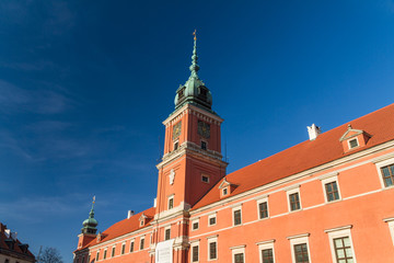 Warsaw, Poland. Old Town - famous Royal Castle. UNESCO World Her